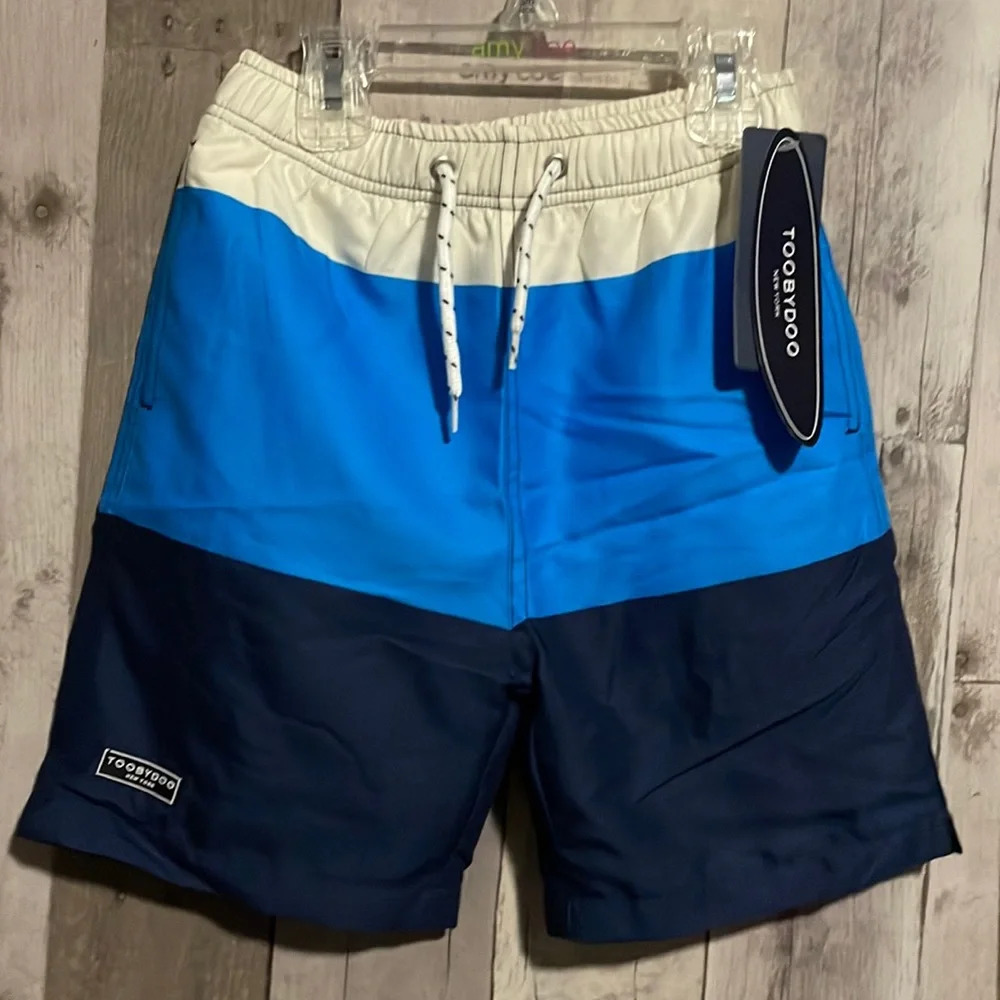NWT Toobydoo NewYork Boys Blue Swim Suit Size 5-6